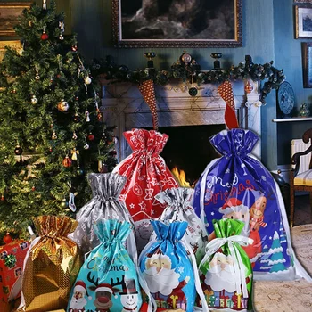 Mielas Kalėdų Didelio Dydžio Saldainių Dovanų Maišeliai Sniego Santa Sąlyga Naujųjų Metų Slapukus Užkandžiai Laikikliai Šalies Namų Darbalaukio Decoratio