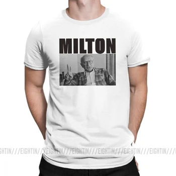 Milton Friedman Derliaus vyriški Marškinėliai Atsitiktinis Spausdinti Medvilnės Trišakiai Plius Dydžio Baltos spalvos Trumpą Rankovėmis Apvalios Kaklo Viršūnes T-Shirt Vyrams