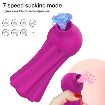 Mini Clit Sucker Vibratorius Klitorio Stimuliatorius Žodžiu Lyžis Pūlingas Vibruojantis Liežuvio Spenelių Čiulpti Blowjob Suaugusiųjų Moterų Sekso Žaislai