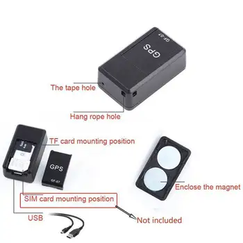 Mini GPS Seklys Nešiojamų Magnetinio GPRS Locator Balso Kontrolė Anti-lost Įrašymo Visuotinio Sekimo Prietaisas Transporto priemonės/Automobilių/Asmeniui