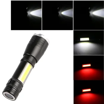 Mini LED Žibintuvėlis 6 Režimai XPE LED, COB Darbą Šviesos Nešiojamas Žibintuvėlis atsparus Vandeniui žibinto Lempa su Magnetiniu Penlight Iki 14500/AA