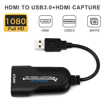 Mini Video Capture Card USB 2.0 Video Grabber Įrašyti Langelyje DVD vaizdo Kamera HD Kamera, Įrašo Transliacija Už PS4 Žaidimas