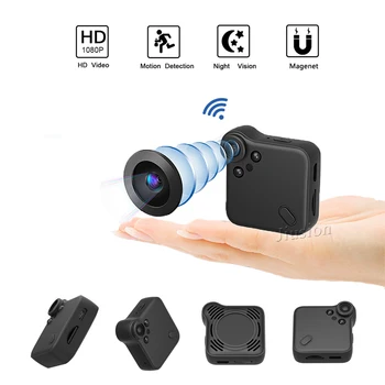 Mini WiFi Kūno Kamera 1080P HD Skaitmeninis Belaidis Vaizdo Balso P2P Kamera, Diktofonas, Judesio Jutiklis VAIZDO Magnetinio Adsorbcijos Mikro Kamera
