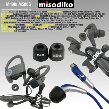 Misodiko M490 Atminties Putos Ausinių Patarimai Eartips fo rSennheiser CX200 CX 300 II 275/ ATH-IM70/ Skullcandy Ink ' d Metodas/ Powerbeats