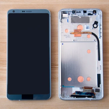 Mobiliojo Telefono LCD LG G6 H870 H871 H872 LS993 VS998 LCD Ekranas Jutiklinis Ekranas Asamblėjos skaitmeninis keitiklis Rėmas LG G6 LCD Ekranas