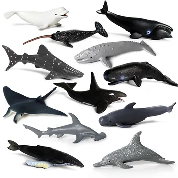 Modeliavimo Jūrų Gyvūnų Modelio, Žaislai Vaikams, Žaislai Kietas Ryklys kašaloto Žudikas Banginių Mini Jūrų Tiktų Papuošalai