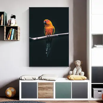 Modernus Gyvūnų Drobės Tapybos Paukštis Papūga Nuotraukas Dekoratyvinis Plakatų ir grafikos Studijų ir Ūkio Kambario Dekoro Sienos Meno Cuadros