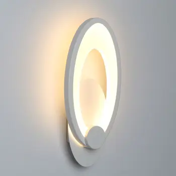 Modernus, LED Šviesos Sienos Lempos Akrilo Sconce Ovalo Formos Miegamojo Kambarį Prieškambario Sienos Lempos Meno Apdailos AC 90-260V