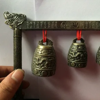 MOEHOMES nemokamas pristatymas Meditacija Gong su 5 Puošnus Bell Dragon Dizaino Kinijos Muzikos Instrumentas 465131 metalo rankdarbiai