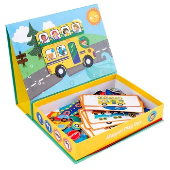 Montessori Magnetinių Žaislų Protingas Magnetinis Knygų Galvosūkiai, Dėlionės Smegenų Mokymo Žaidimas Švietimo Žaislai Vaikams Dovanų