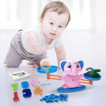 Montessori Matematikos Rungtynės Žaislas Beždžionė Mažylis Pusiausvyros Skalės Skaičius Pusiausvyrą Žaidimas Kūdikių Mokymosi Pridėti ir Atimti