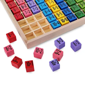 Montessori Ugdymo Medinių Blokų Dėlionės, Žaislai Vaikams, Žaislai 99 Dauginimo Matematikos Aritmetikos Mokymo Ikimokyklinio Amžiaus Vaikams