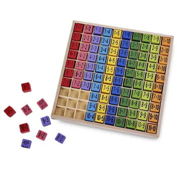 Montessori Ugdymo Medinių Blokų Dėlionės, Žaislai Vaikams, Žaislai 99 Dauginimo Matematikos Aritmetikos Mokymo Ikimokyklinio Amžiaus Vaikams