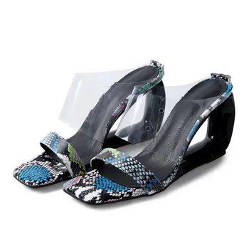 MORAZORA 2020 karšto pardavimo pleištai sandalai moterims, batai gyvatė skaidrios pvc Gatvės stiliaus vasaros sandalai ponios šalis, avalynė