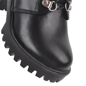 MORAZORA Didelis dydis 34-43 aukštakulnius batus moteriai motociklo batai moteriška mada platformos batai pavasarį, rudenį karšto pardavimo