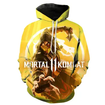 Mortal Kombat Hoodies Vyrų, Moterų, Vaikų Bliuzono 2020 M. Kovos Žaidimas MK Streetwear 3D Spausdinimo Puloveris Homme Sudaderas Susagstomi megztiniai