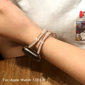 Moterų diržu, Apple watch juosta 38mm 42mm iWatch 5 juostos 44mm 40mm, Nerūdijančio plieno apyrankė 