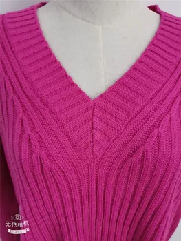 Moterų megztinis autumn2020 korėjos stiliaus v-kaklo tvarstis megztiniai temperamentas ilgomis rankovėmis plonas juosmens Atsitiktinis Puloveriai Viršų