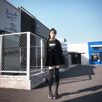 Moterų Sijonas Harajuku Aksomo Punk Meilės Įrašą Dirželis Blyksnius Sijonas, Sijonai Paauglių Mergaičių, Merginų Mini Black Suspender Sijonas