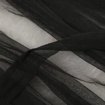 Moterų Tinklinio Chalatas Moteriškas Apatinis Trikotažas, Seksualus Permatomas Ilgomis Rankovėmis Juoda Ilga Suknelė Matyti Per Moteriški Kimono Nuotaka Sleepwear Chalatas