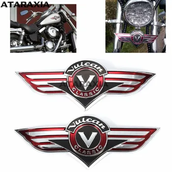 Motociklo 3D Dujų Bako Lipdukas Logotipas Ženklelis Kuro Lipdukai Kawasaki Vulcan 400 800 500 1500 Klasikinis VN400 VN500 VN800 VN1500