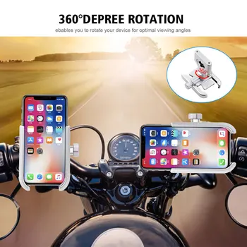 Motociklų Nuoma Mobiliojo Telefono Laikiklis Aliuminio Dviračiu Laikiklis GPS Mount Vairo Stovi Paramos 3.5-6.5 colių išmaniaisiais telefonais