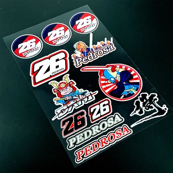 Motorsport Dani Pedrosa 26 #26 lipdukai Samurajus už Šalmą RX-7X RX-7V Motokroso motociklų Lipdukai lipdukas atspindintį