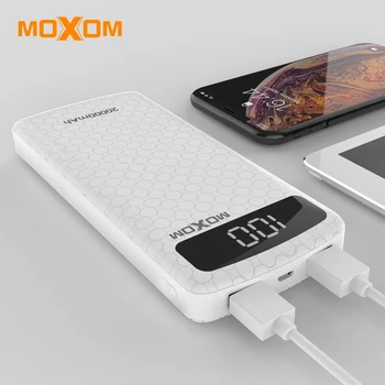 MOXOM Galia Banko 20000mAh USB Power Bank Nešiojamų Išorės Baterija, Įkroviklis, USB Powerbank už Xiaomi mi 9 iPhone Galia bankas