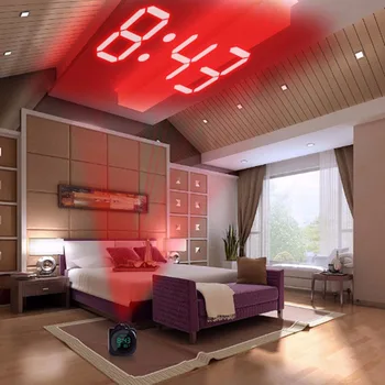 Multi-funkcija projekcija laikrodis LED spalvinga projekcija žadintuvas balso pranešimą projekcija