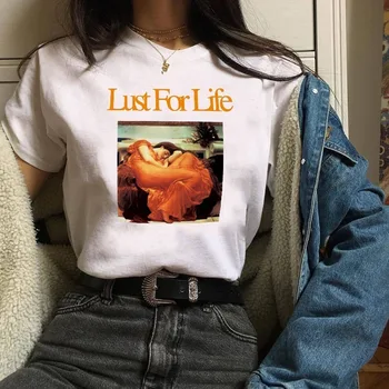 Muzikos Lust for Life T-Marškinėliai, Unisex Lana Del Rey Vintage Mados Grunge Estetinės Punk Rock Estetinės Tee Hipster Street Wear