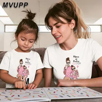MVUPP motina dukra derinti drabužius mamytė ir man komplektus mum mergina šeimos marškinėliai ieškoti mama kūdikio mama vaikams drabužių animacinių filmų