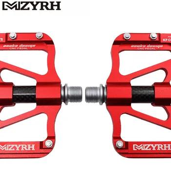 MZYRH X6 Mountian Dviračių Pedalus Aliuminio Lydinio 3 Uždaromos Guolių Pedalai MTB Dviratis Anglies Pluošto Didelis Protektoriaus Pedalai Dviračių dalys