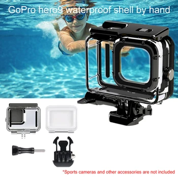 Nardymo Vandeniui Apsaugos Atveju Padengti GoPro Hero 9, 50 Metrų po vandeniu Sporto Fotoaparato Raštas Shell