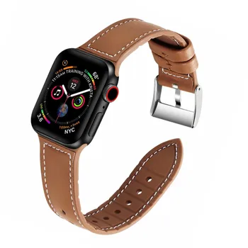 Natūralios Odos dirželis Apple watch band 44mm 40mm iWatch 38mm 42mm silikono apyrankę watchband 