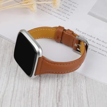 Natūralios Odos Watchband Už Fitbit Atvirkščiai Dirželis Riešo Juostos Apyrankę Diržas Tinka Tiek Versa 2 Smart Watch Vyrai Moterys