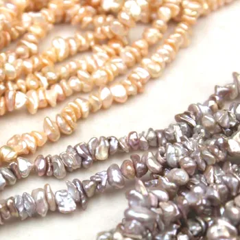 Natūralūs Gėlavandenių Perlų Gražus Baroko Žiedlapių Perdirbto Karoliukai Papuošalai 