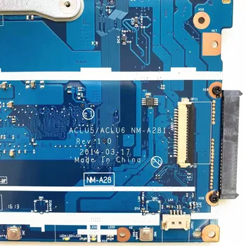 Nauja G50-45 plokštė ACLU5 ACLU6 NM-A281 LENOVO G50-45 Nešiojamas Plokštė E1-6010(AMD CPU)DDR3L išbandyti darbas