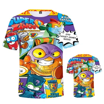 Nauja Vasaros Kūdikių Berniukų 3D marškinėliai Super Zings T-Shirt Girls Tee Viršūnes Kids 