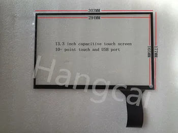 Naujas 13.3 colių capacitive touch ekrano 303*177 mm grūdintas stiklas G + G struktūra USB plug ir play disko-nemokamai 10-point touch