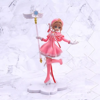 Naujas 15.5 cm Japonijos Anime Kortelės Gūstītājs Sakura PVC Veiksmų Skaičius, Modeliai Cardcaptor Magic Wand Pav Žaislai, Dovanos