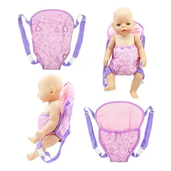 Naujas 18IN Lėlė Baby Carrier Kuprinė Žaislas Pečių Maišą Lėlės Priedai Ankstyvojo Lavinimo Žaislai Mergaitėms