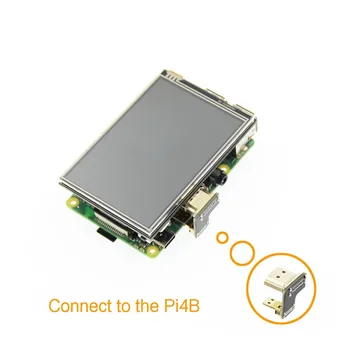 Naujas 4 colių USB HDMI TFT LCD Ekranas Jutiklinis Ekranas Aviečių Pi 4 B Modelis 3B+ 3B