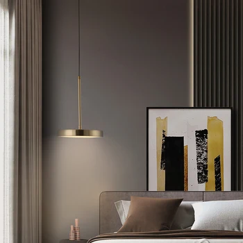Naujas atvykimo valgomasis kabo lempa Šiaurės miegamojo lovos pakabukas šviesos šiuolaikinės minimalistinės kūrybos asmenybės priedai veltiniams, vilna lempa