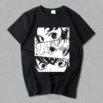 Naujas Demon Slayer: Kimetsu nr. Yaiba Cosplay T-shirt Kamado Tanjirou Agatsuma Zenits Anime Vyrų marškinėliai Vasaros Medvilnės Tees Viršūnės