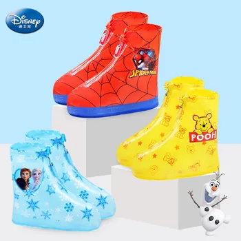 Naujas Disney animacinių filmų užšaldyti Vaikų Rain Boot Padengti Spiderman Vandeniui Studentų Nešiojamų apsaugos nuo užsiteršimo Kūdikių Batų Dangtis