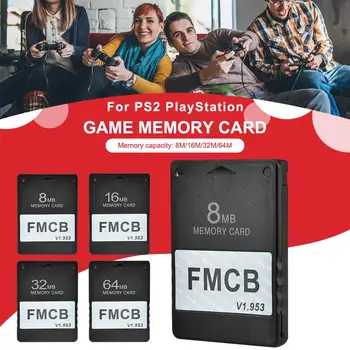 Naujas FMCB Free McBoot Kortelės V1.953 Sony Playstation2 PS2 8MB/16 MB/32MB/64MB Atminties Kortelė OPL MC Boot