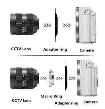NAUJAS Fujian 50mm F1.4 CCTV TELEVIZIJA objektyvas + C-N1 Kalno Žiedas už Nikon 1 J4 J5 j3 skyrius J2 J1 V3 S2 V2 V1 AW1 (Juoda)