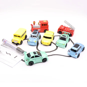Naujas Inžinerijos Transporto priemonių Sunkvežimių MINI Magic Pen Indukcinis Vaikų Sunkvežimio Bako Žaislas Automobilis Piešti Linijas Indukcijos geležinkelio Kelio Automobiliu