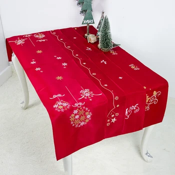 Naujas Kalėdų Stalo Runner Išsiuvinėti Snaigės Elnių Stalo Tekstilė, už Kalėdų Šventės Dekoravimo Kalėdų lentelės vėliavos