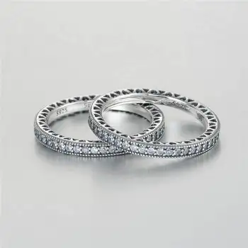 Naujas mados vestuvių žiedai moterims joyas de plata 925 kubinių zirconia žiedas nemokamas pristatymas Papuošalai RIP158